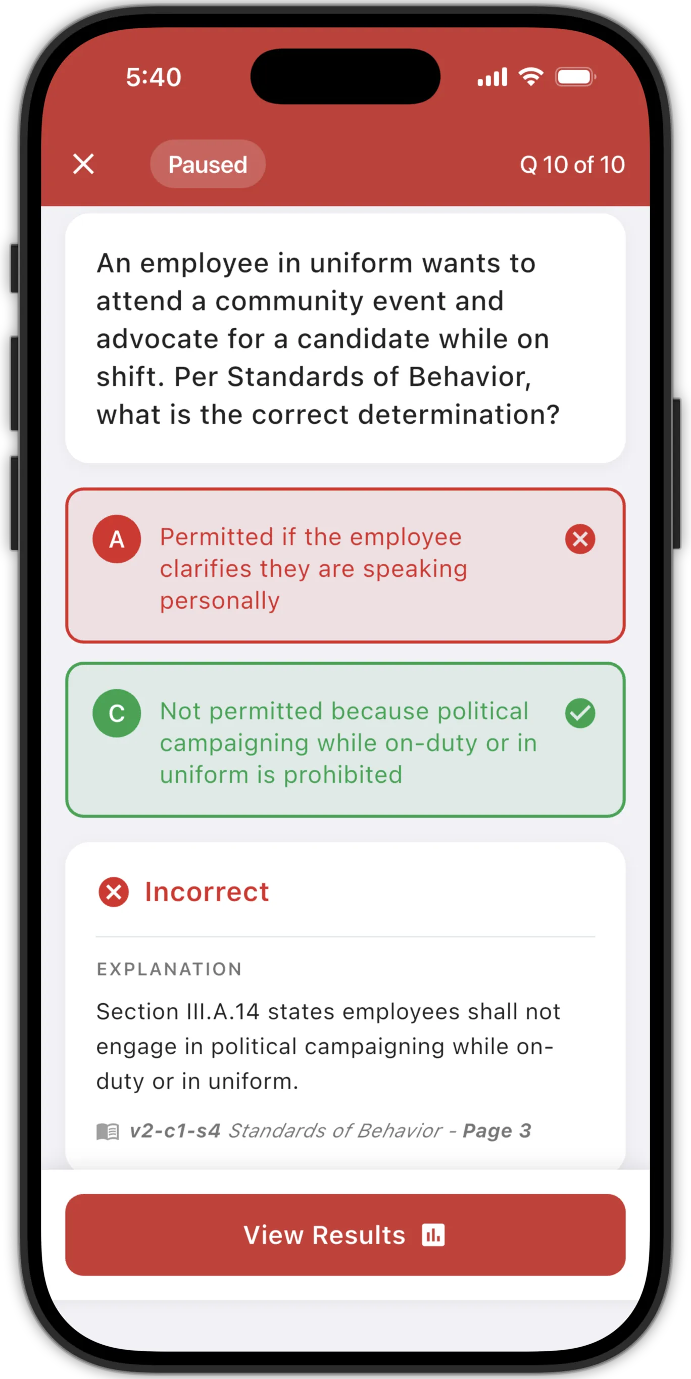LA County Promotional App - Quiz